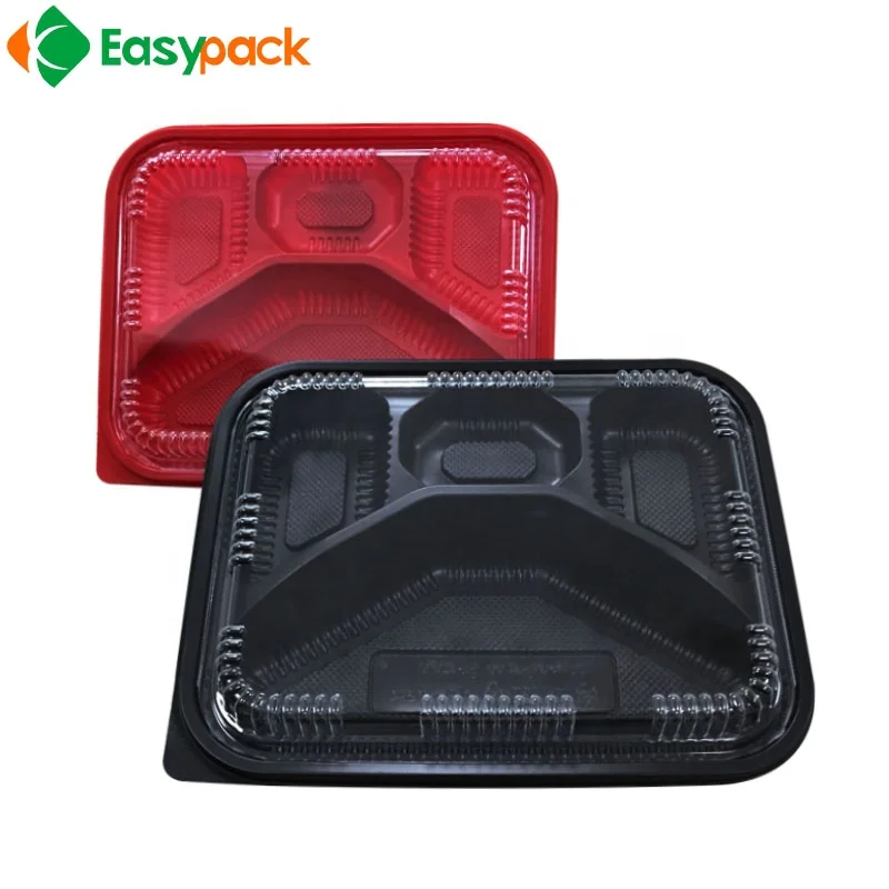 Taiwan 5 compartments plastic disposable bento box food container for lunch