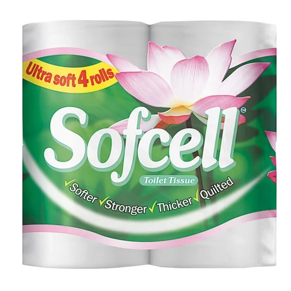 Softcell Toilet Roll, Paper, Super Soft, Strong, Quilted, UK Manufactured