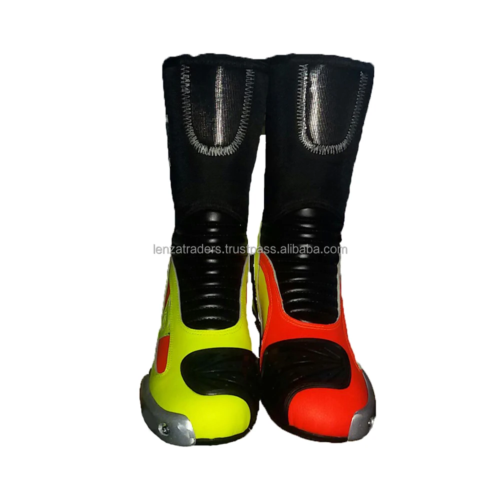 
Мужские кожаные скоростные мотоциклетные ботинки для гонок 