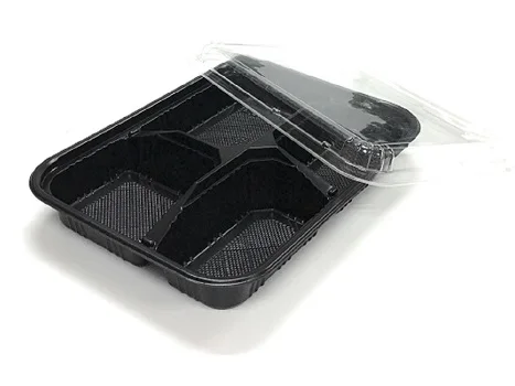 Hot sale 4 And 5 Compartment  Take Away Plastic  Lunch Box