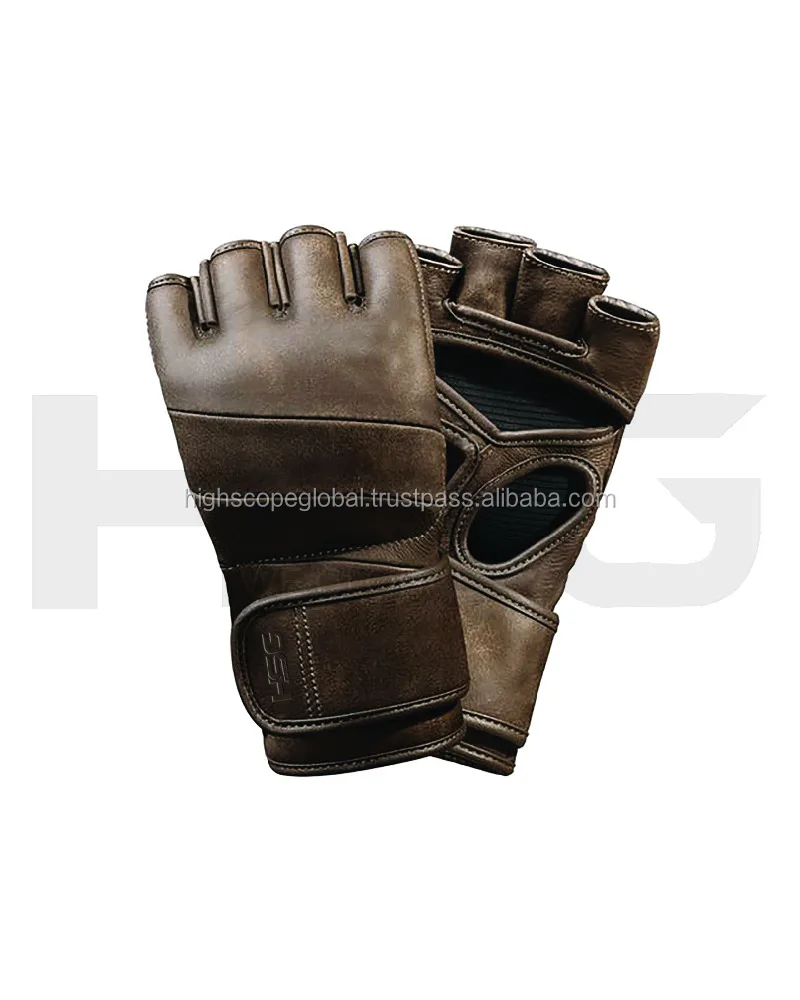 Professional MMA Gloves PU Leather Gym Fitness Sports Punching Fight Sparring and Training Gloves