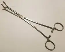 Sarot Bronchus clamp and forceps curved teeth left and right 23cm High Quality Mahersi