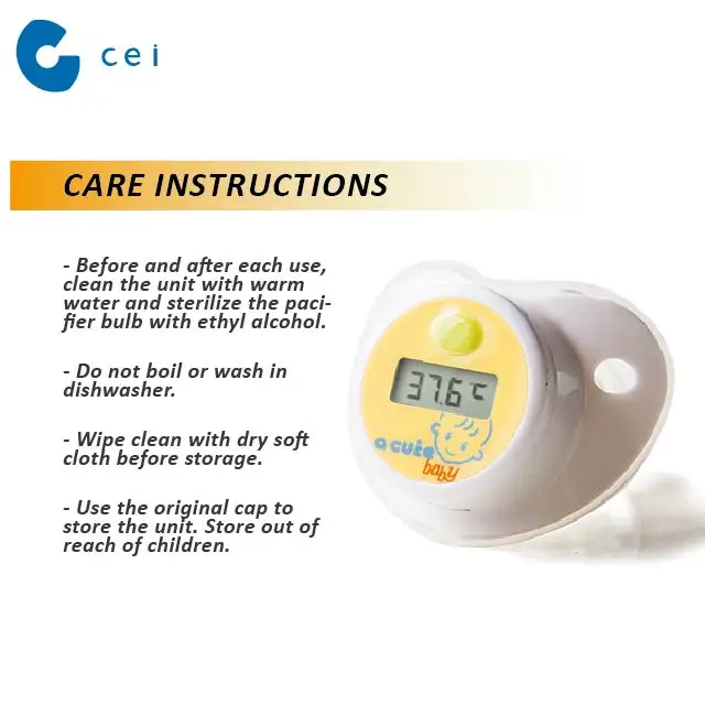 Baby Care Product Baby Temperature Monitor Pacifier Nipple Dummy Thermometer Safe And Precise