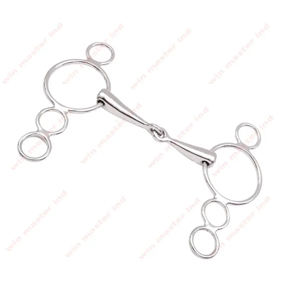 British 3 Ring  Elevator Snaffle Mouth Gag
