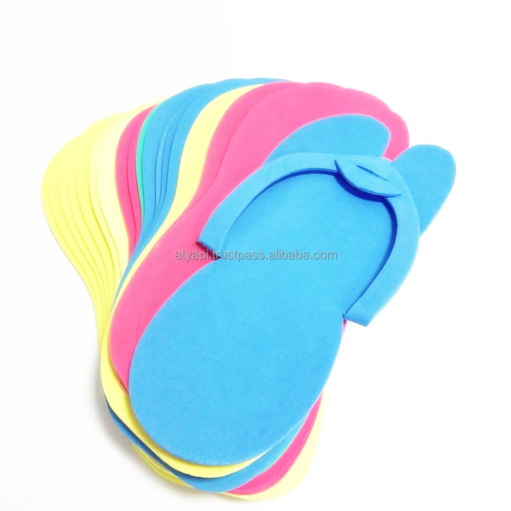 Disposable pedicure flip flop eva slippers foam slipper for nail beauty salon use
