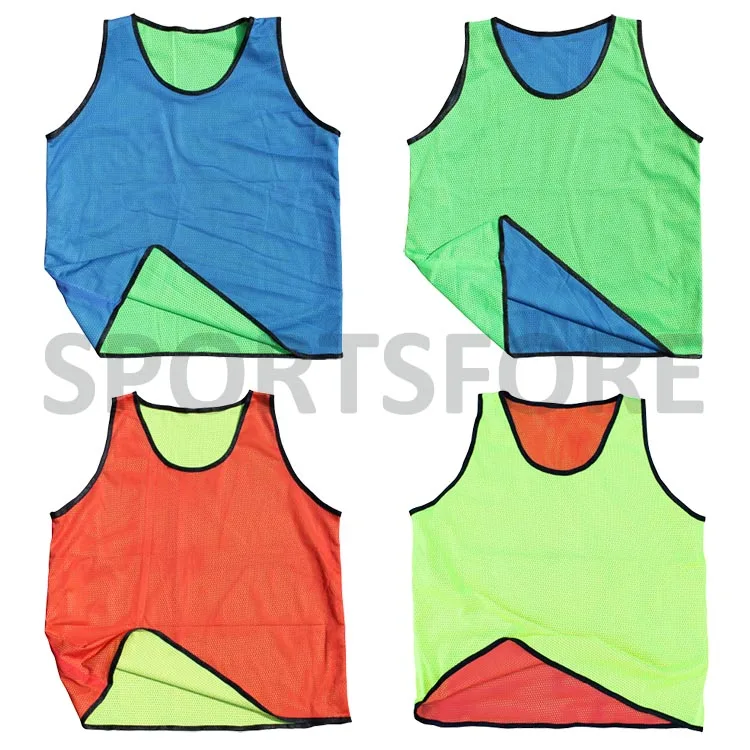 Top quality reversible sports soccer football rugby training bibs vests