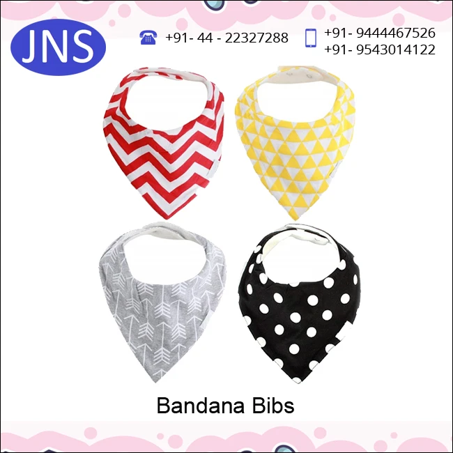 Hot Selling Bandana Drool Bibs Wholesale Custom Design Baby OEM Service Printed Infants & Toddlers 0-24 Months Baby Bandana Bibs