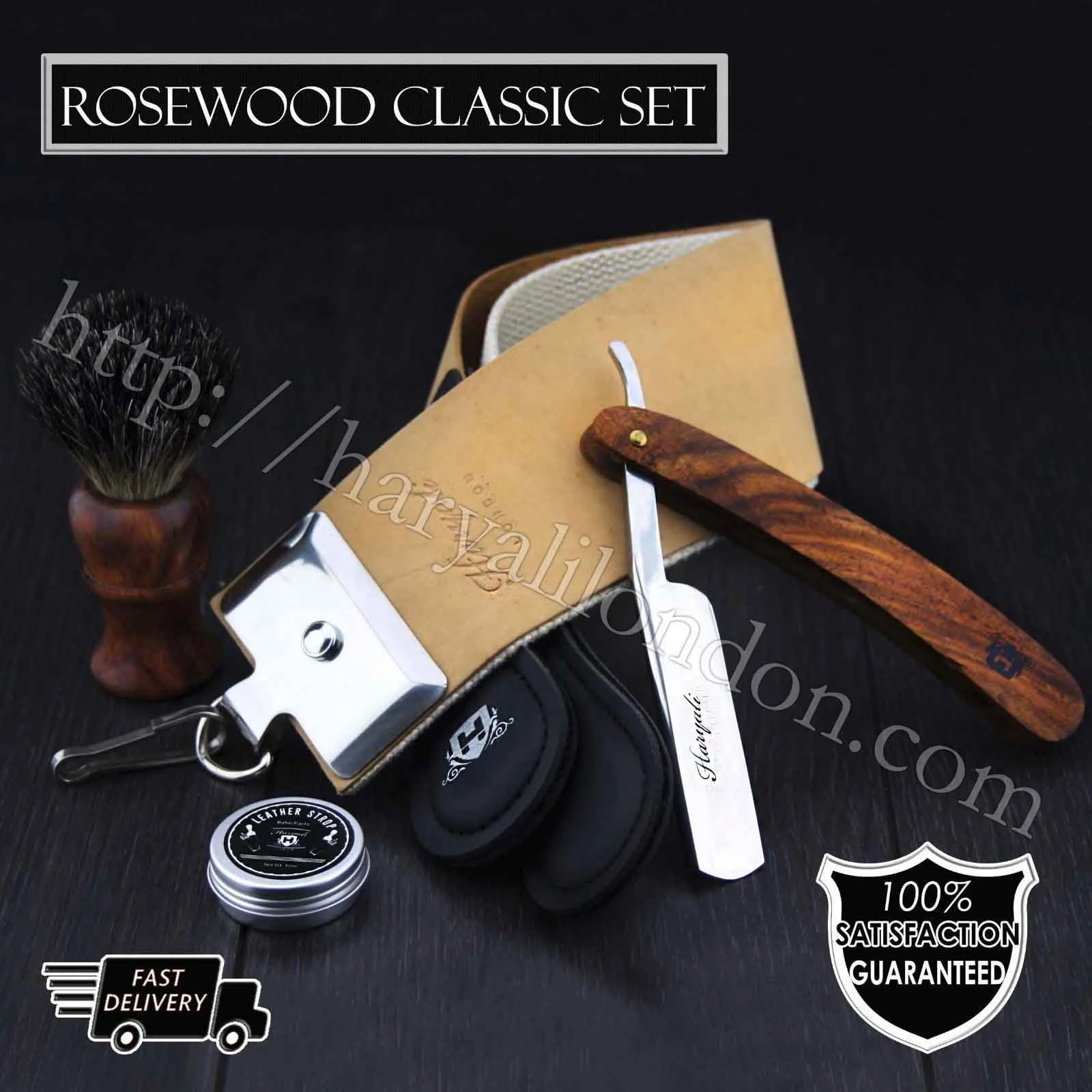 LEATHER SHARPENING STROP STRAP HANGING BELT STRAIGHT  SHAVING RAZOR