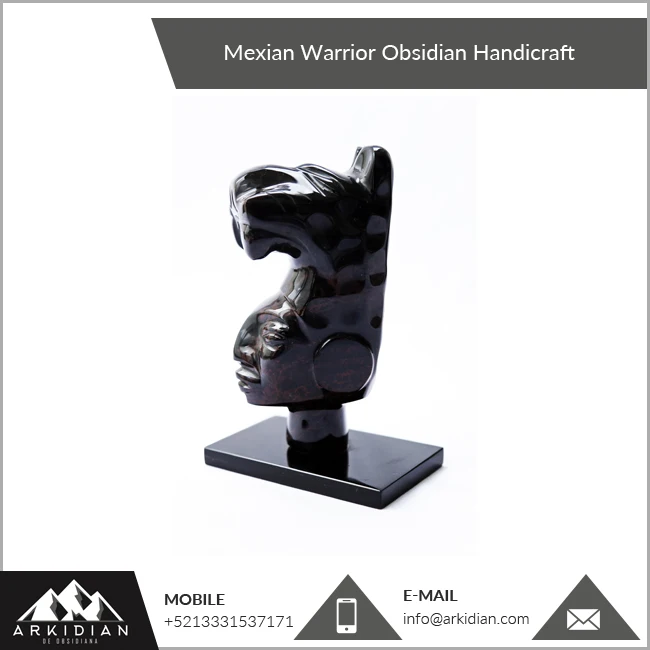 
Smartly Sculpture Mexican Warrior Obsidian Handicraft from Top Manufacturer 
