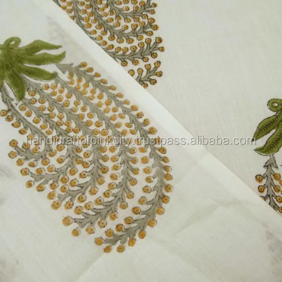 5 Yard 100% Pure Cotton Fabric indian Handmade Block Printed Garment Fabric, Cloth Material Fabric, Hand Block Print Fabric