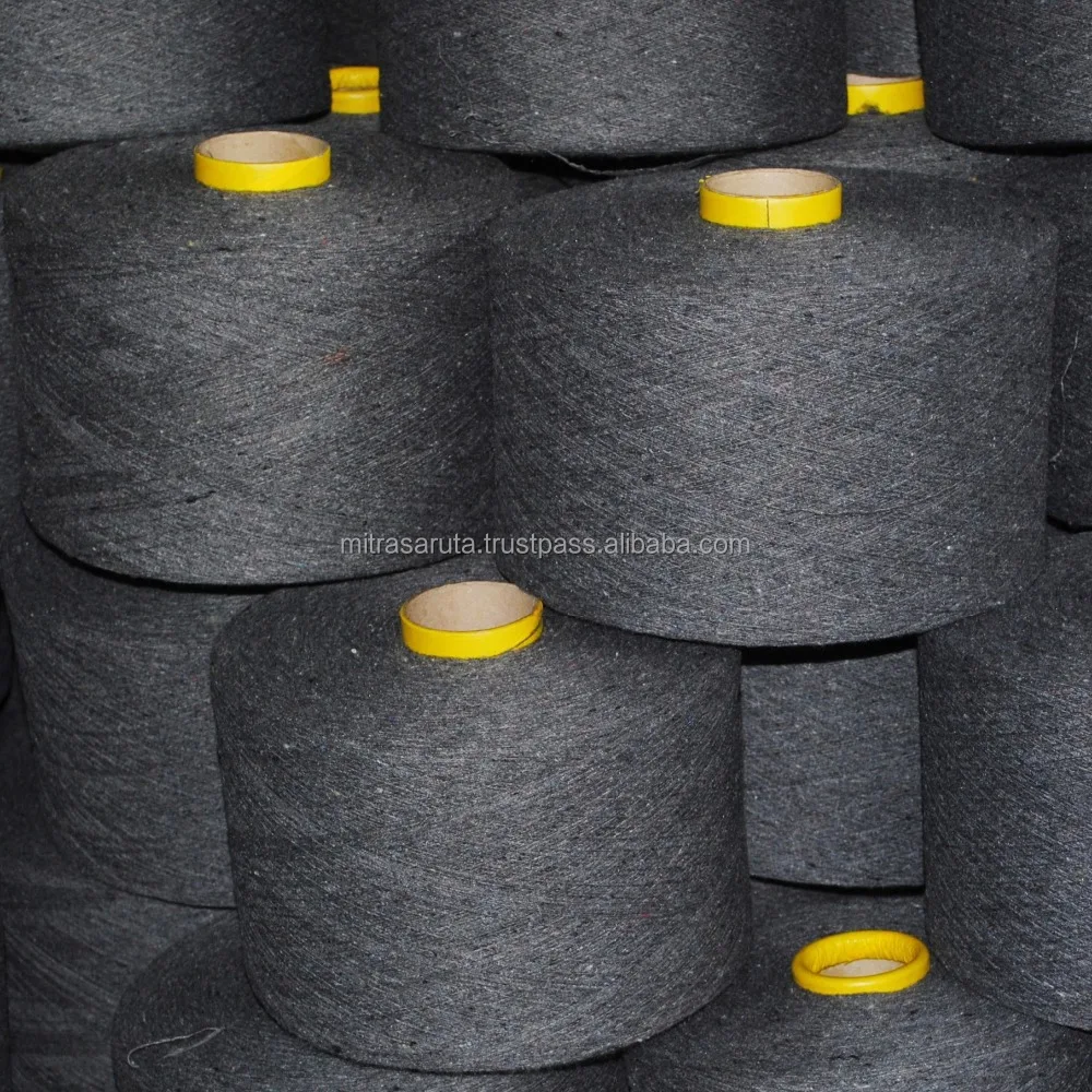 NE 12/1 TC Dark Charcoal Regenerated Yarn for Knitting Glove