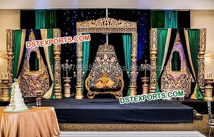 Rajwada Theme Stage Decor  Wedding Traditional Style Rajasthani Stage Set  Modern Wedding Elegant Simple Stage Set