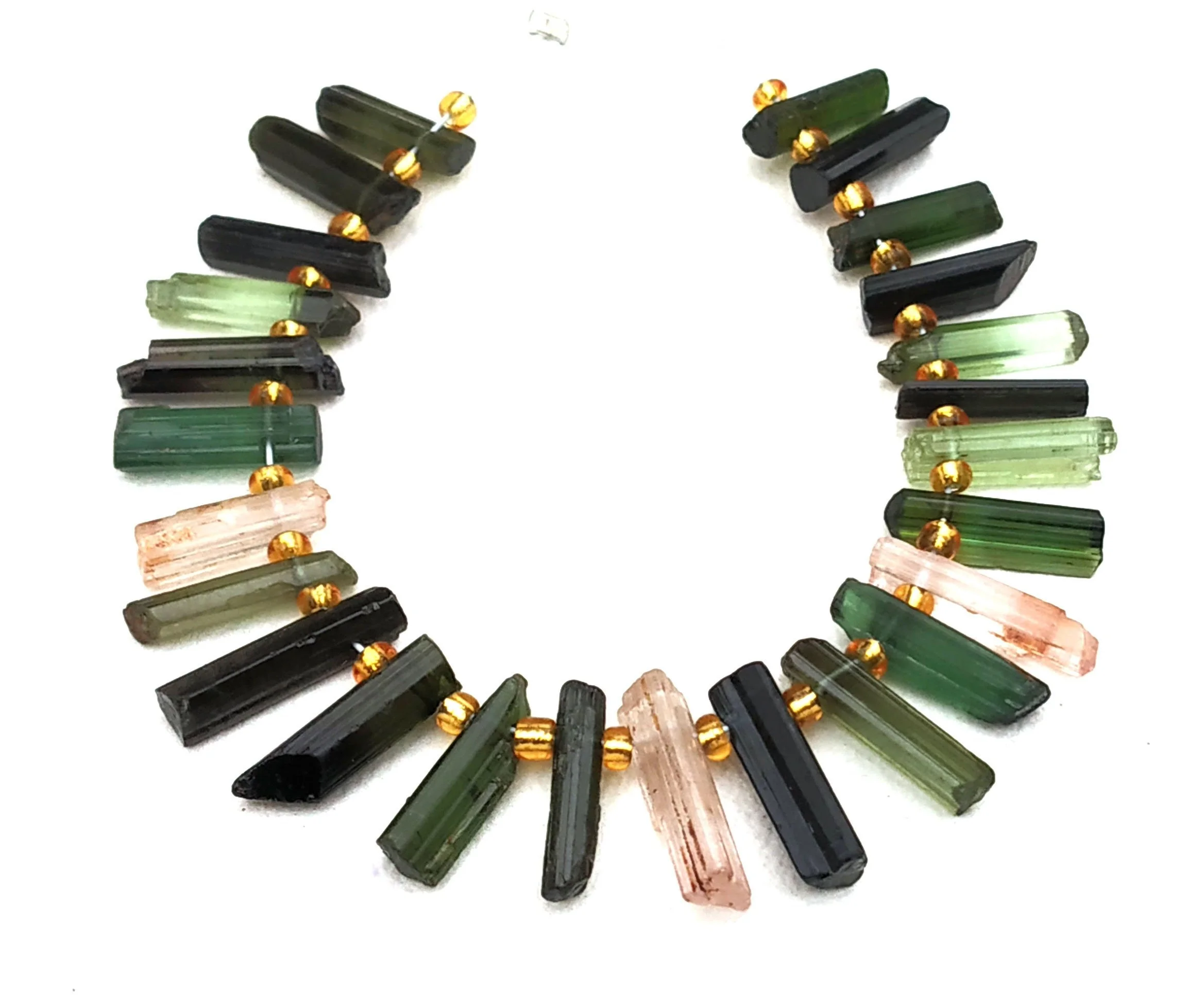 The Best Quality In Natural 24 Pieces Multi Color natural Untreated Tourmaline Pencils Shape Rough Gemstone