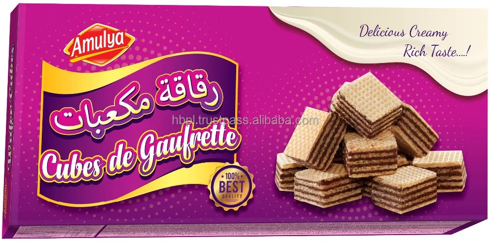 Вафли кубики 100g gofret кремово-кубики крем Заполненные куб gaufrettes