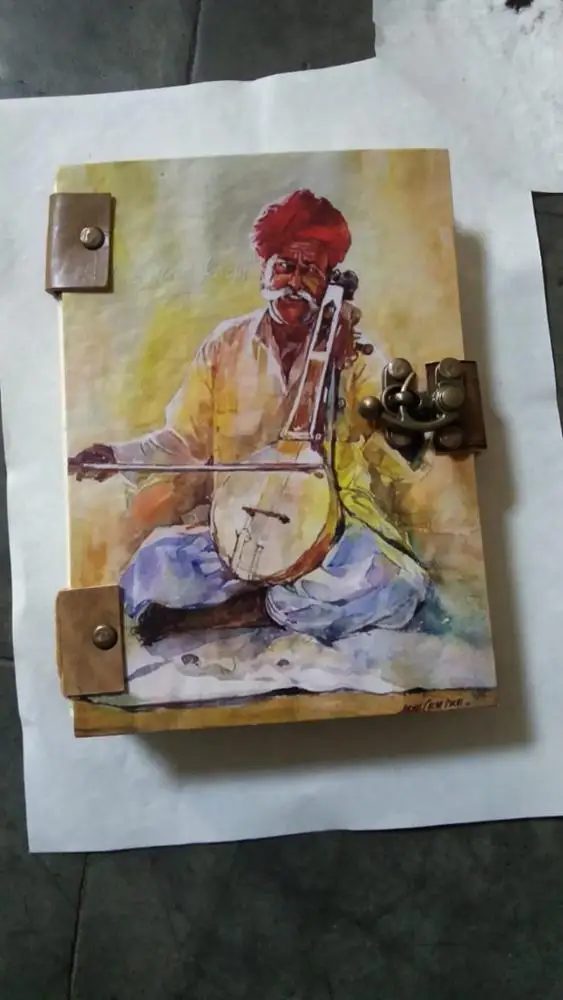 Handmade Paper Diary, Handmade Paper Notebook, Notebook And Diary Handmade Journal Printed Cover Dairy