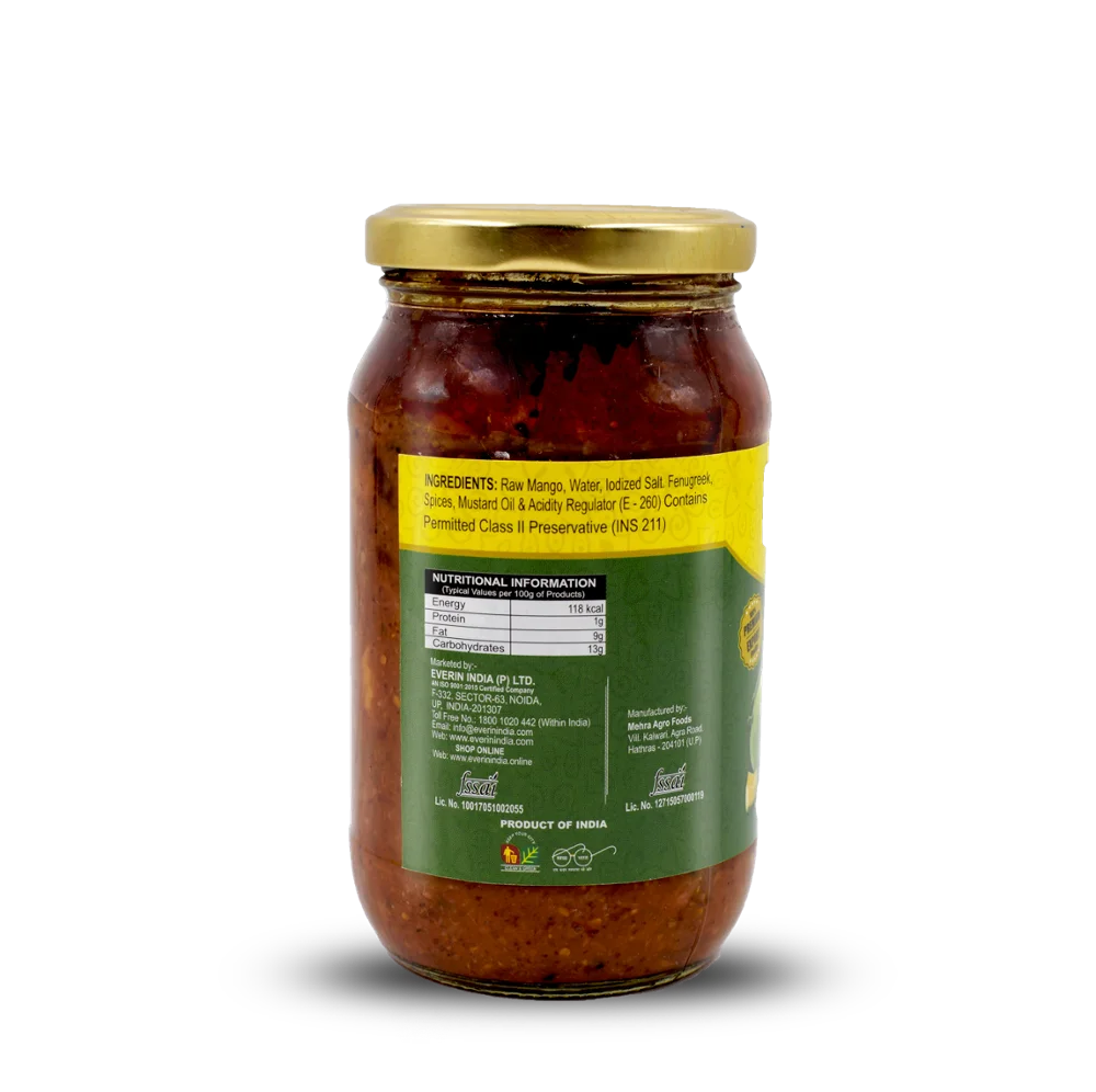 
MANGO PICKLE 400gm Glass Jar 