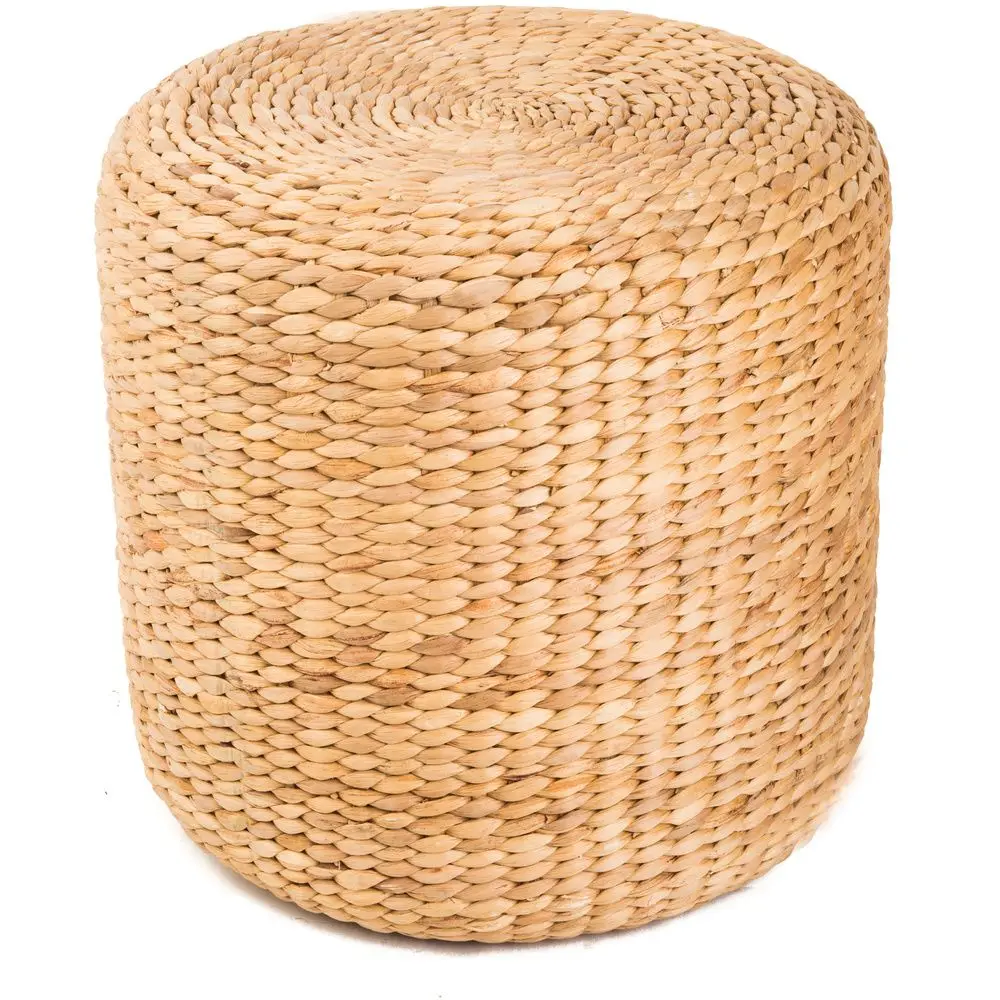 Basic design water hyacinth stool ottoman
