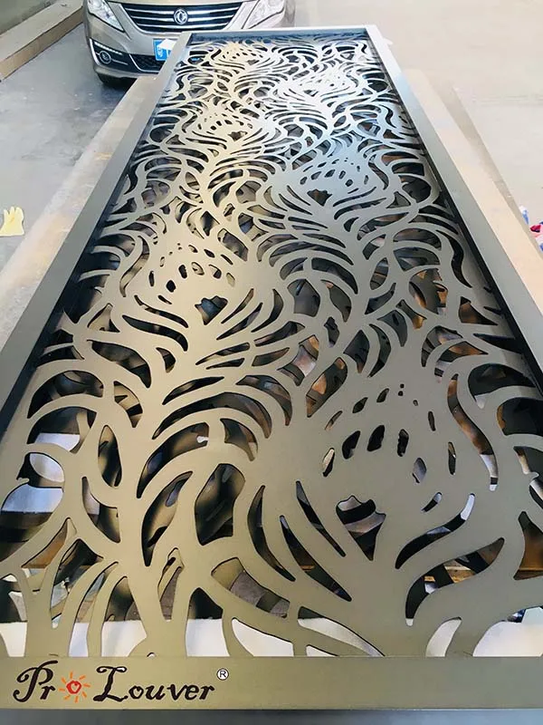 Customized aluminum decorative laser cut metal panels for hotel fence
