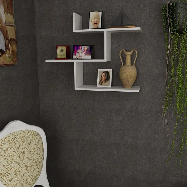 Bien Wooden Modern Deep wall shelf white
