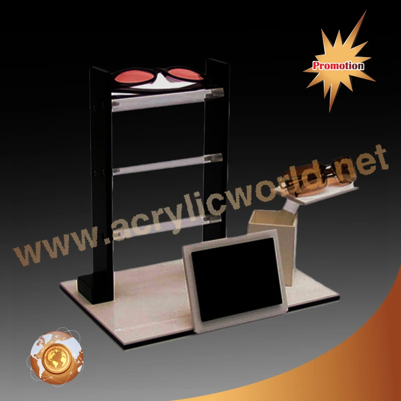 Factory acrylic eyewear display stands contact lens display case eyewear window display