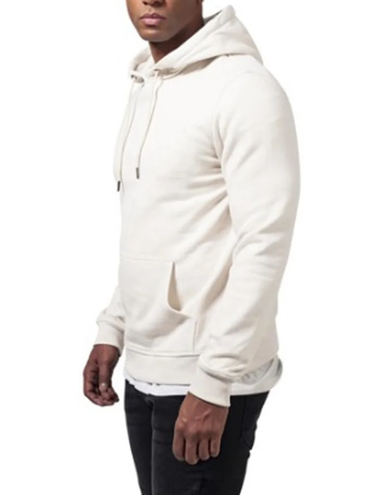 Men Classics Basic Sweat Hoody sand comfortable fit and soft sweatshirt fabric for maximum comfort