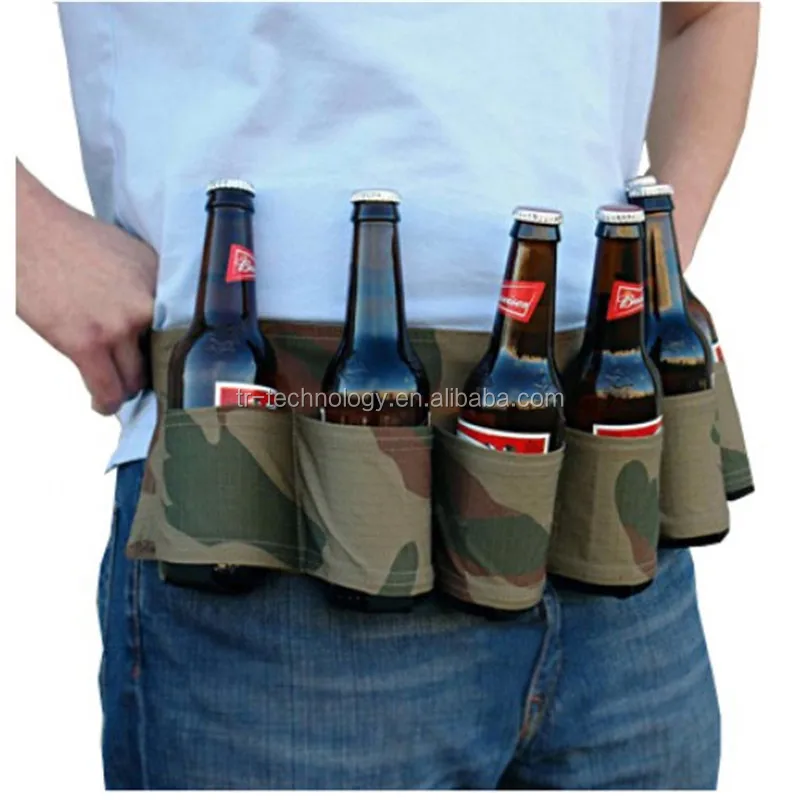 TR-Insulated Can Holster Belt, Beer can&bottle Holder Waist Belt,Can holder for outdoor tents