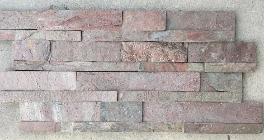 Copper Quartzite Ledger Stone panels