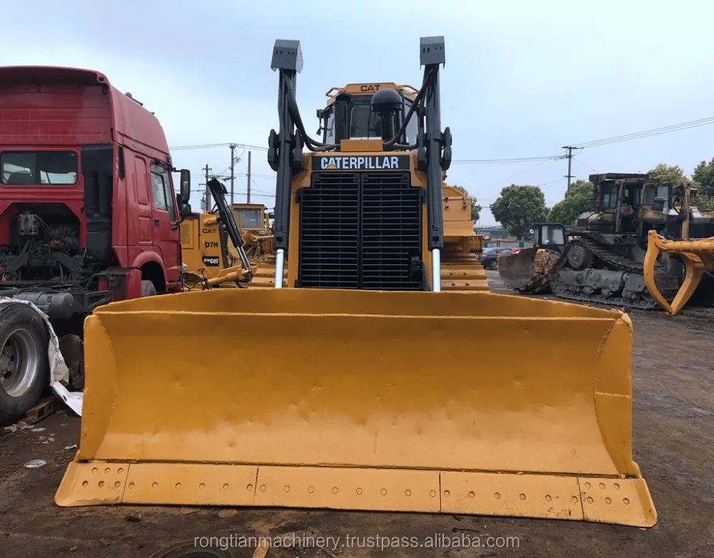 Fuel-efficient cat machine D7H bulldozer for sale, used cat bulldozer at low working hours