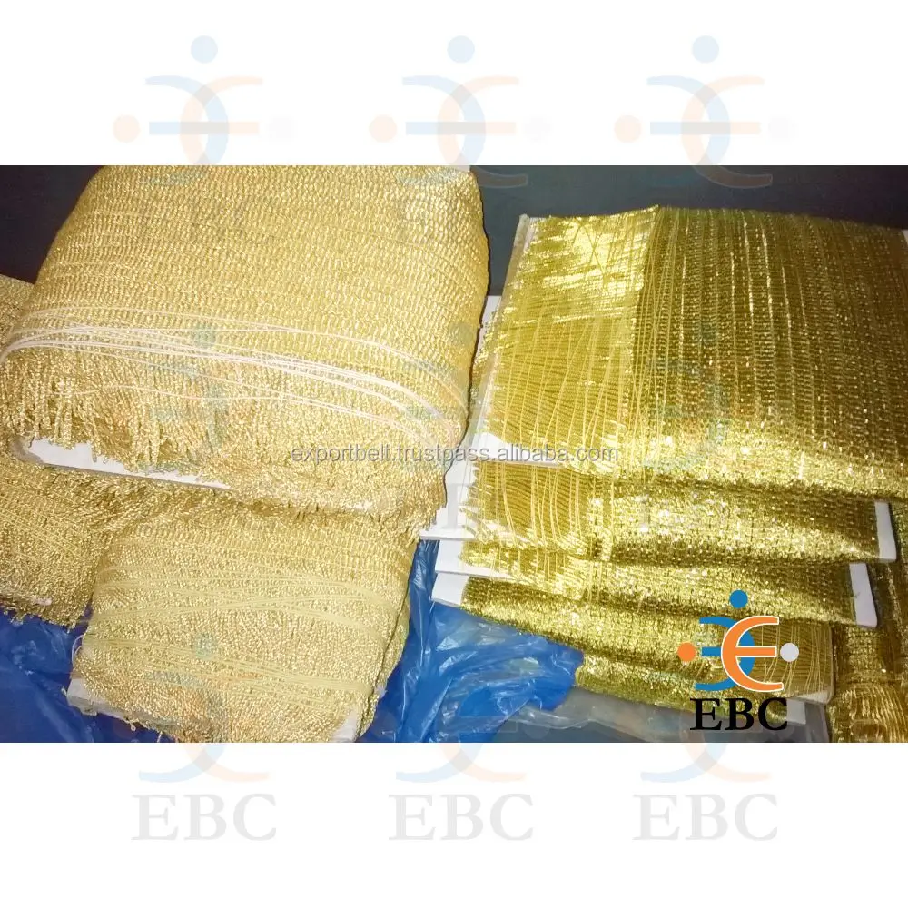 OEM Gold Bullion Fringe Customized Gold Bullion Wire Fringe Trim Wholesale Metallic Bullion Fringe