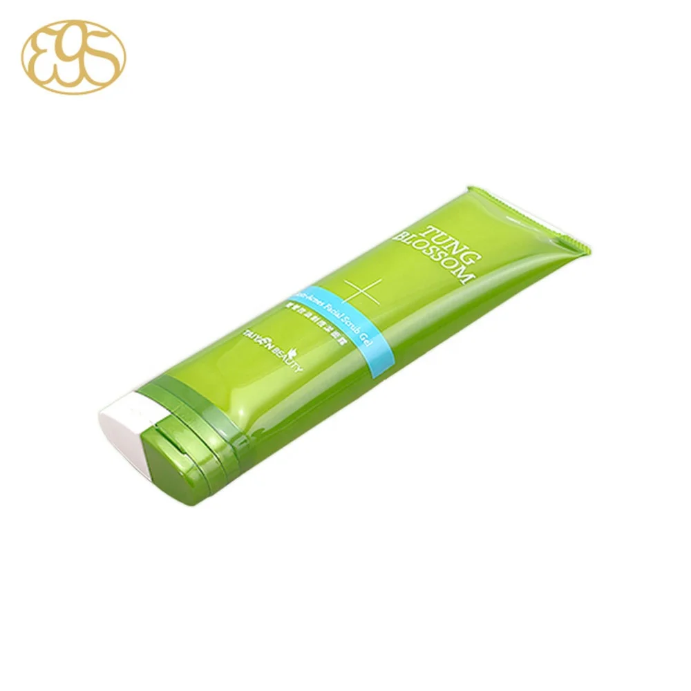 Cosmetic dual chamber tube for lotion with flip cap