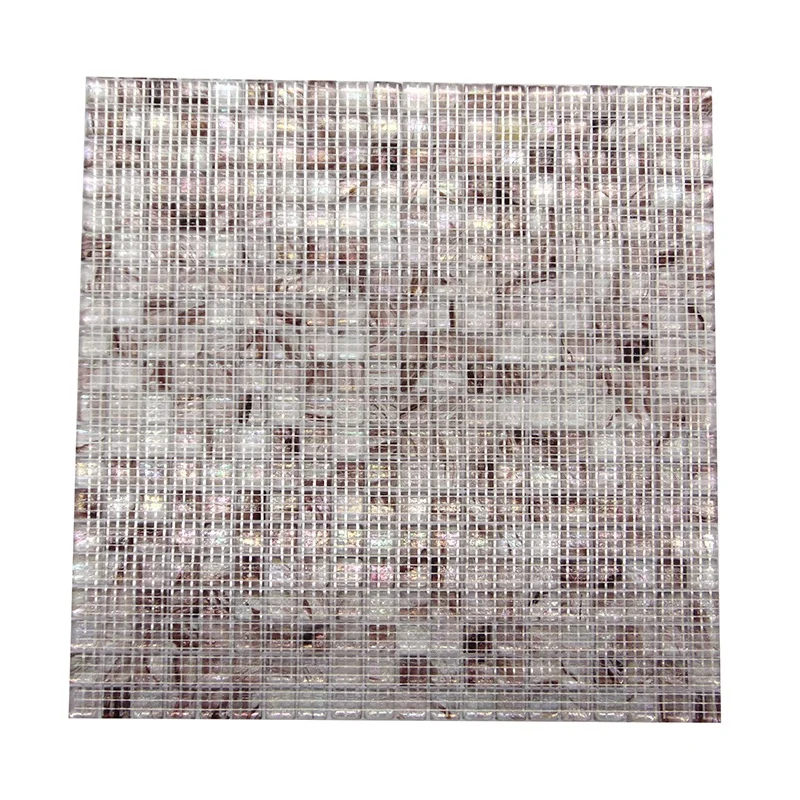 Bathroom Kitchen Backsplash Purple Goldline Iridescent Pearl Glass Mosaic Tile
