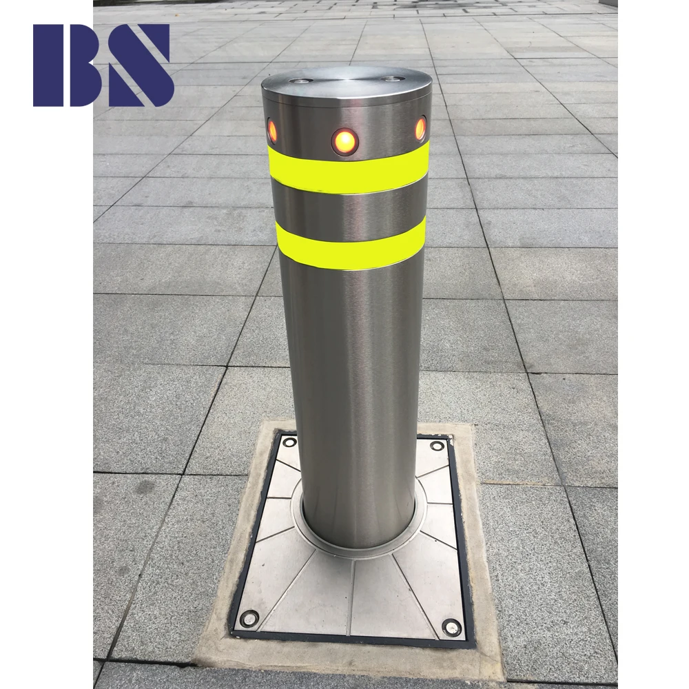 
Rising Pneumatic Bollard Automatic Bollard with Band Stainless Steel Bollard 
