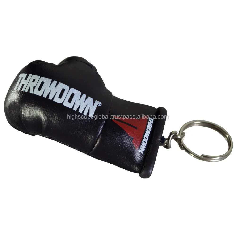 New Model Mini Boxing Gloves Key Chain PU Rexine Leather Key Holder Car Accessories MMA Car Hanging Key Ring