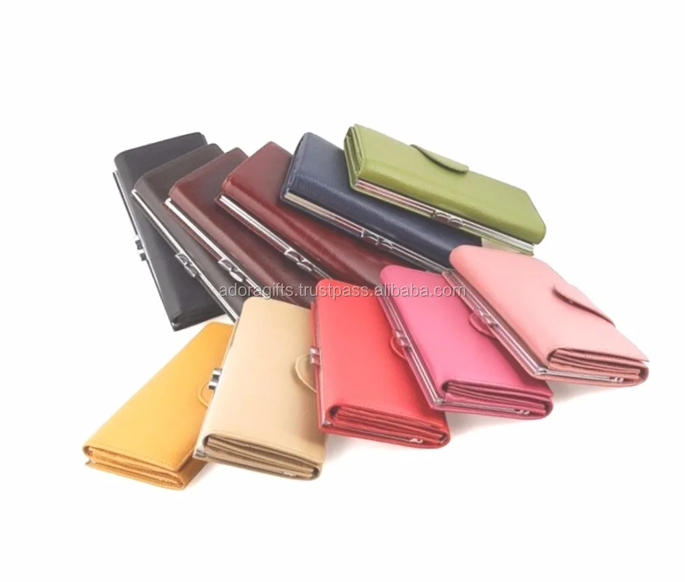 Most popular leather ladies hand wallets / fashionable women leather wallets / quality latest design ladies purses