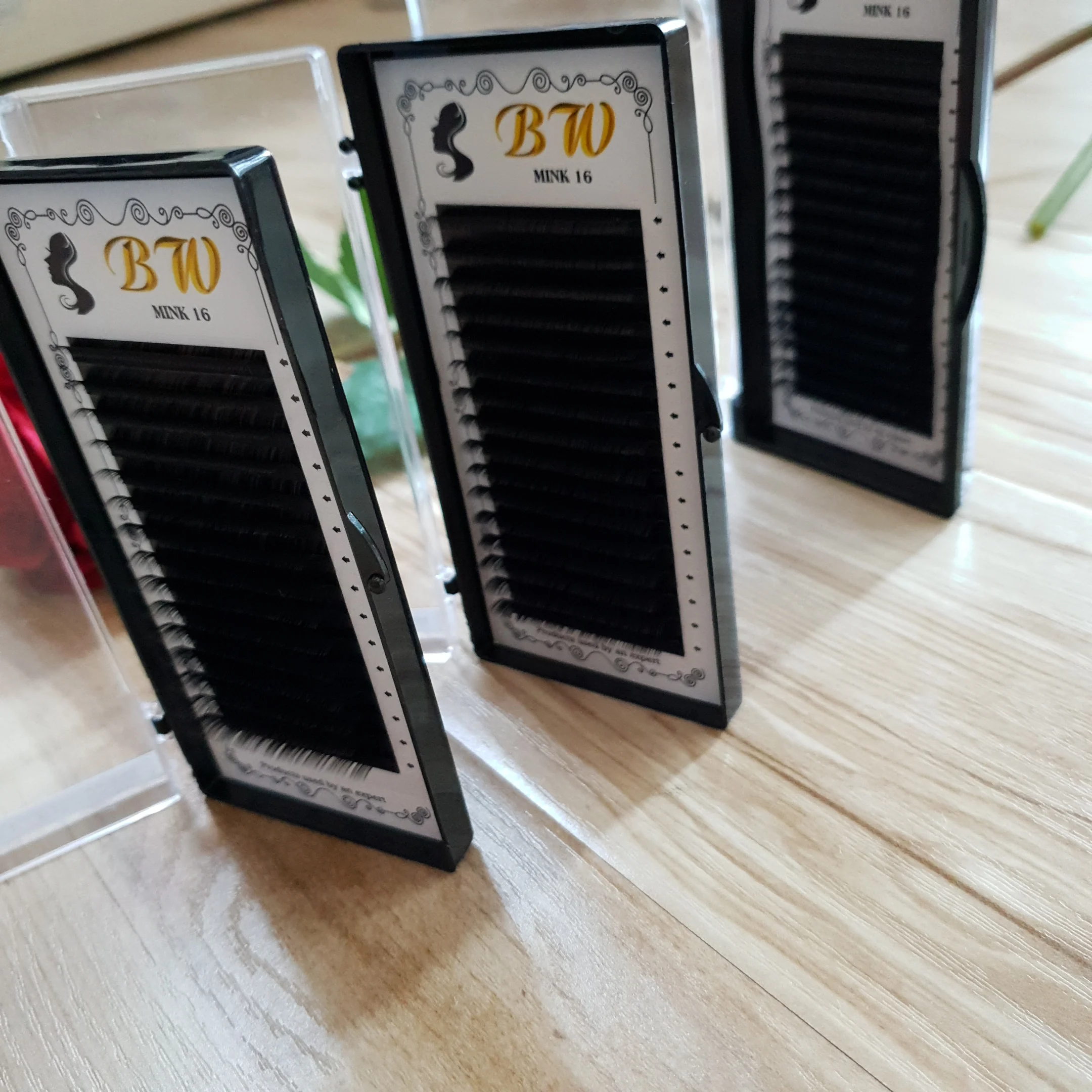 
OEM jauntysky factory in Vietnam L CC DD curl super black fiber premium faux mink eyelash extensions 