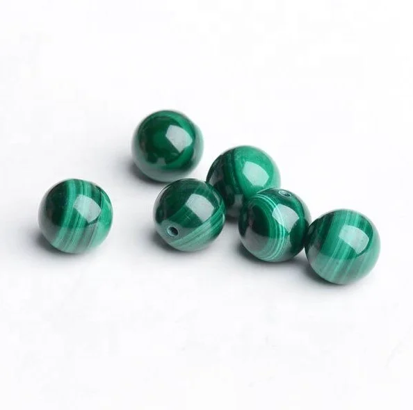 Half Drilled Malachite Beads