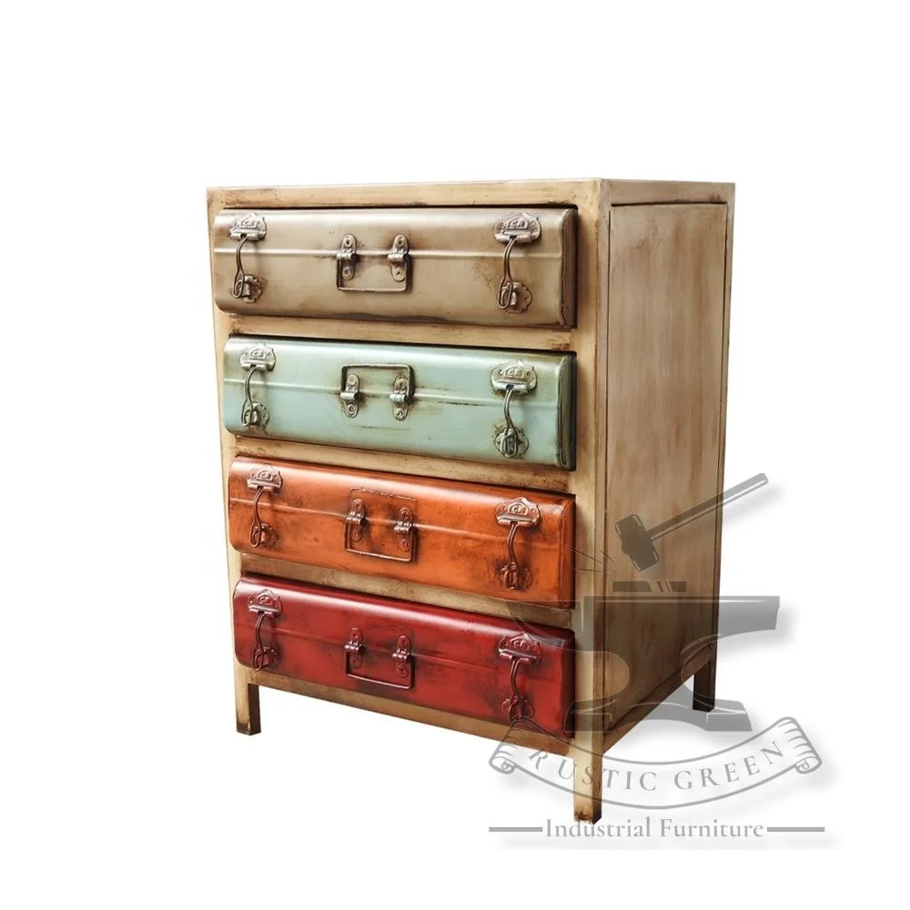 Industrial Vintage Metal Chest of Drawer