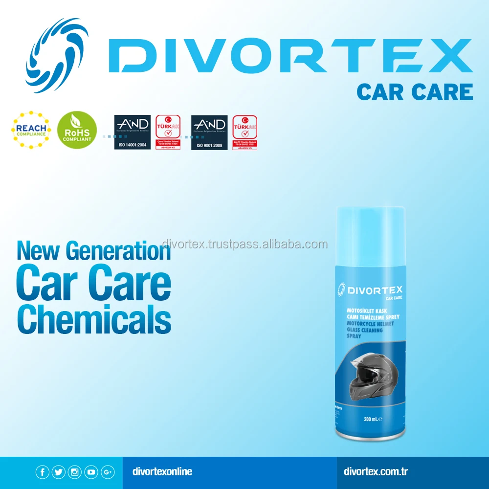 Divortex Motorcycle Helmet Glass Cleaner Spray 200 Ml