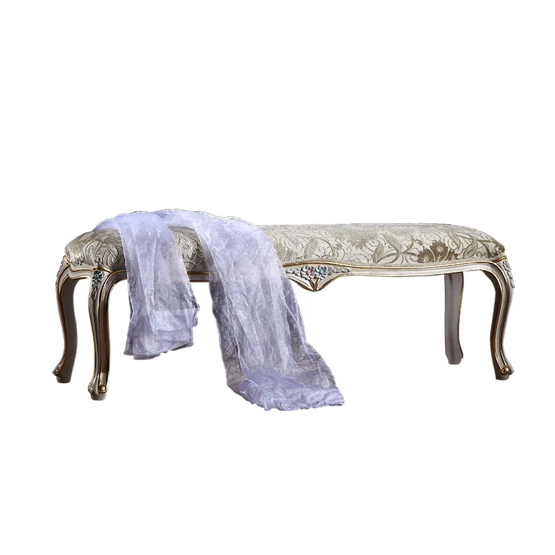 Антикварная французская мебель для спальни, французская деревянная антикварная скамья для кровати