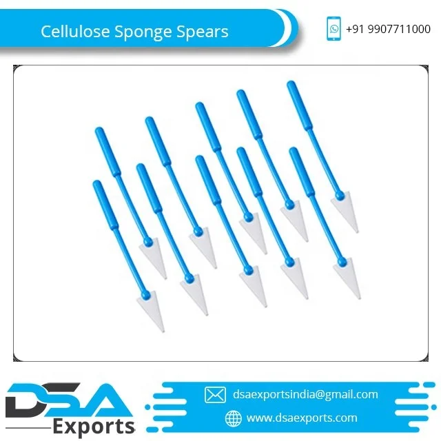 Customized Medical Surgical 100% Cotton Absorbent Surgical Cellulose Sponge Spears At Best Price