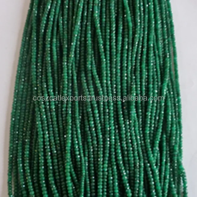 green Corundum Rondell Faceted crystals healing stones Fashion Loose gemstone for jewelry making necklace Beads