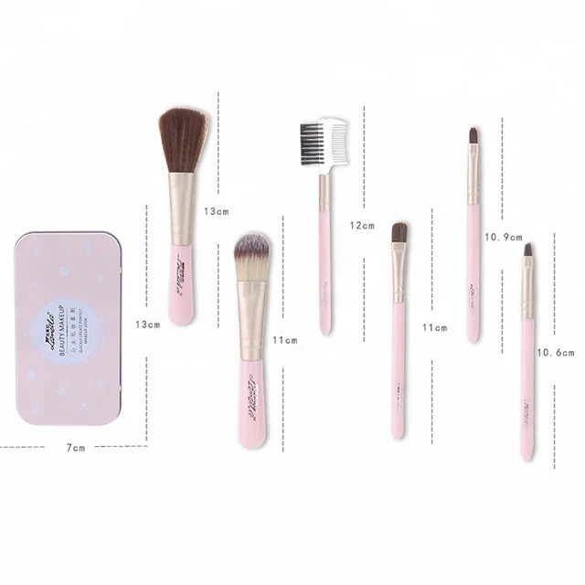 Lameila Wholesale All Day Lady Princess Beauty Makeup Brushes Kits Pink Beauty Face Tool Women Foundation Makeup Brush Set L0886