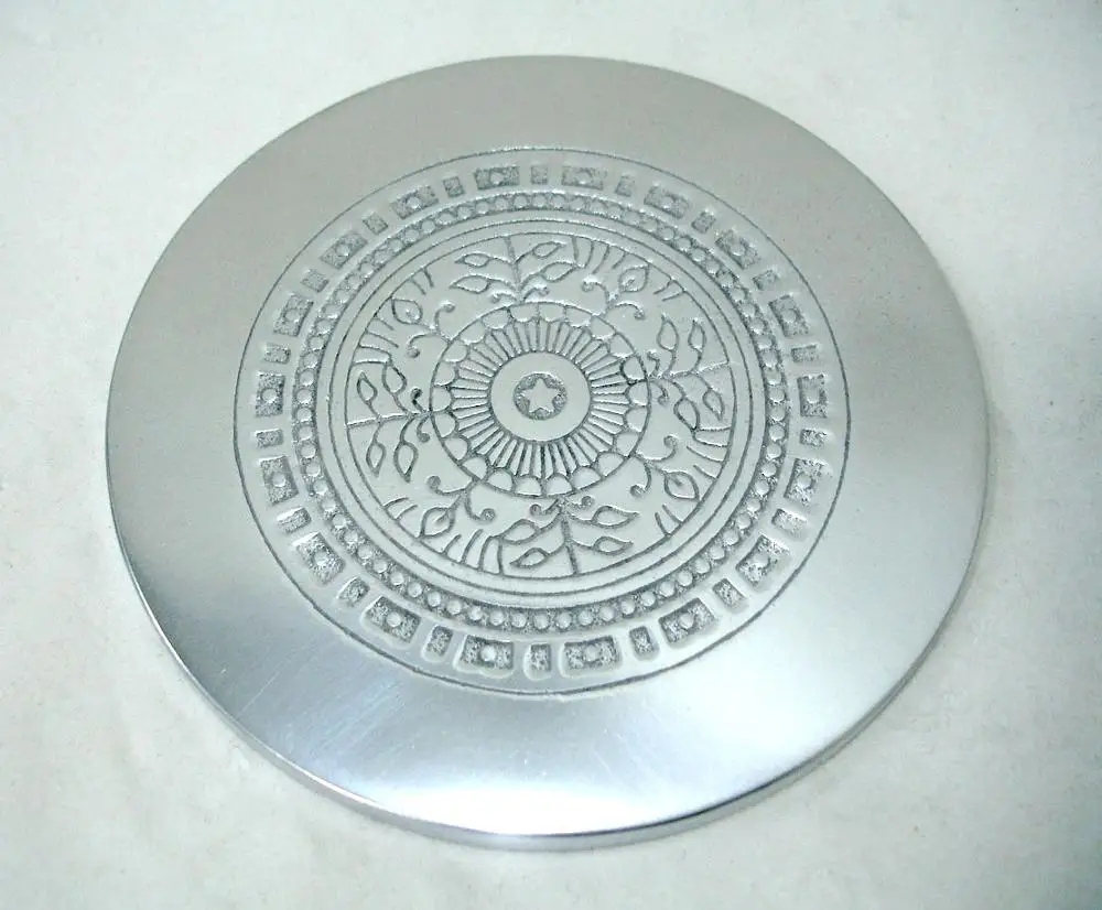 Cast Metal Round Coaster S/4