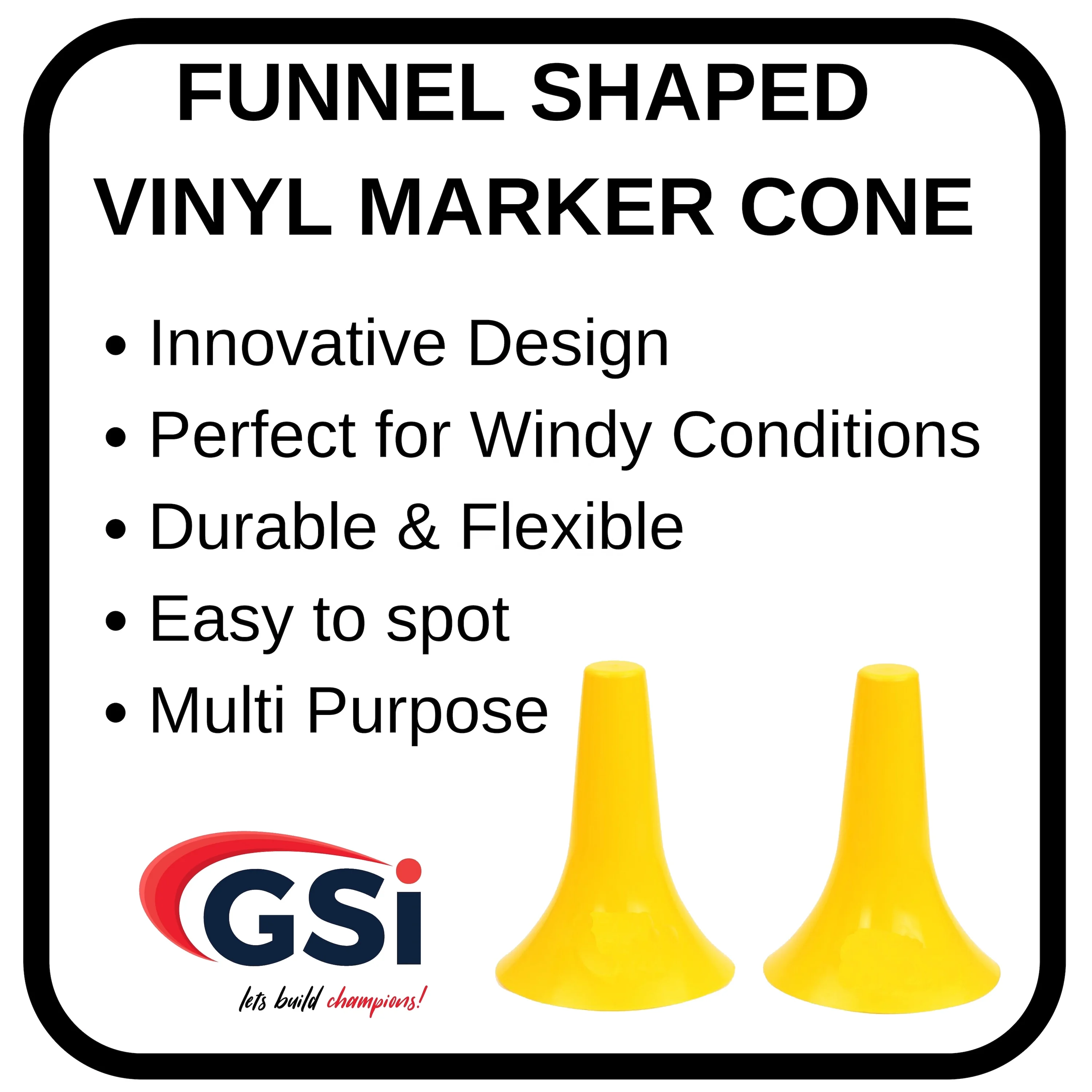 Best Selling PVC Agility Cone Quality Plastic Funnel-Shaped Marker for Speed Training Excellent for Sports Training Fitness