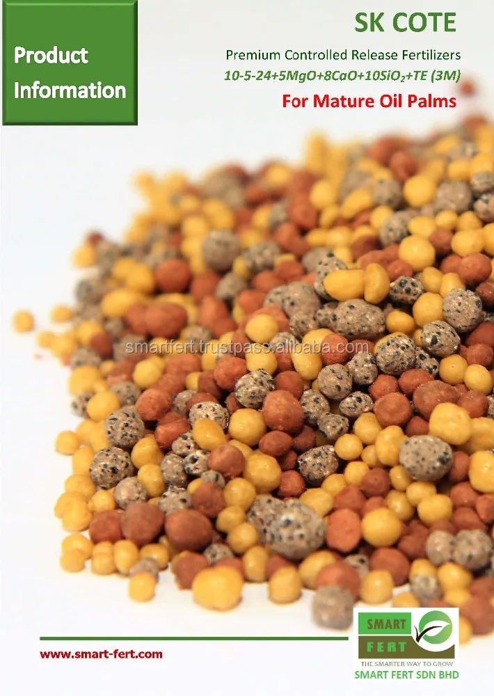 Palm Premium Controlled Release Fertilizer - Compound Fertilizer Manufacturer Direct 10-5-24+mgoil NPK Npk +trace Elements 100%