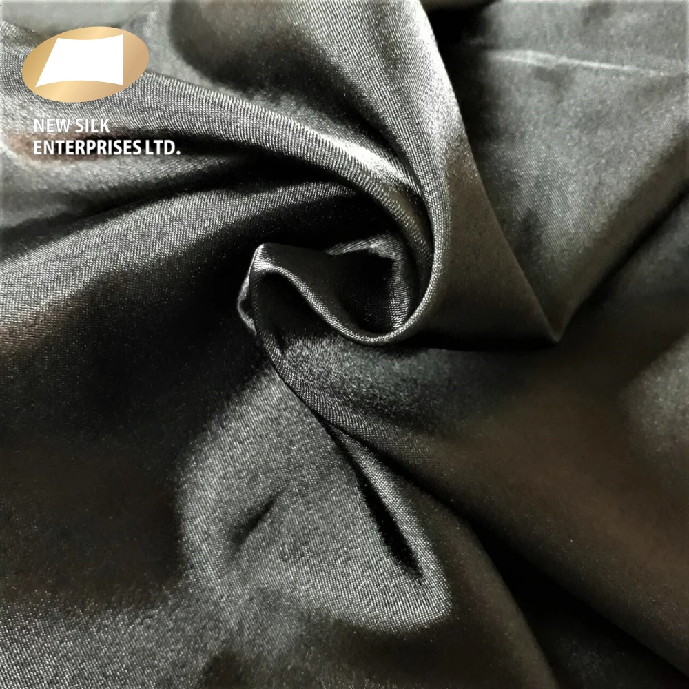 Shiny 100% polyester woven crystal satin fabric for lingerie