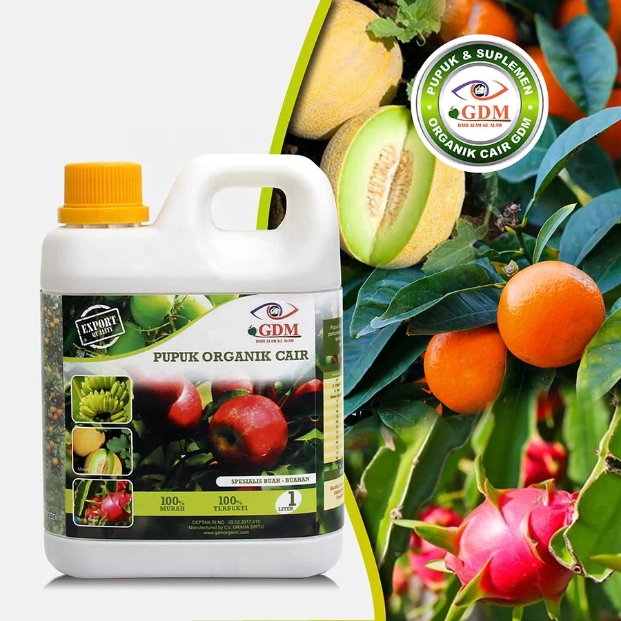 THE BEST Fruit Fertilizer in ASIA with Plant Growth PROMOTER Agent and 100% ORGANIC PURITY, Water Soluble and NANO TECHNOLOGIES