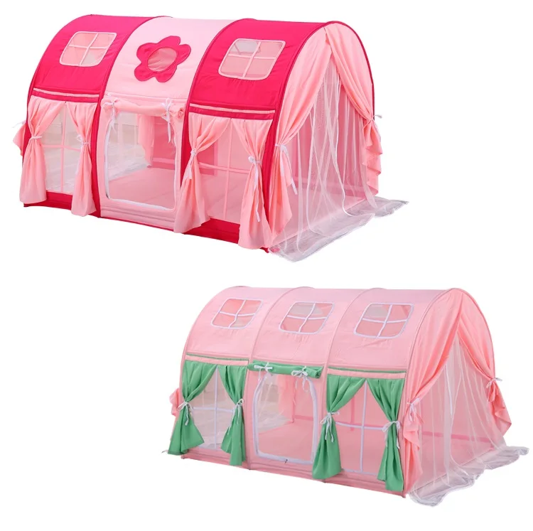 2021 новейшая кровать Лофт малыш кровать в сосновой древесине с тканевой палаткой кровать