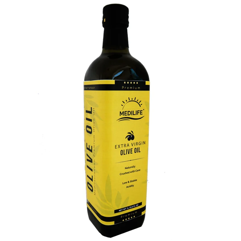 Marasca Bottle, 0.8% Acidity, Sweet Fruity Olive Oil taken from Chemchali Olives. 1L