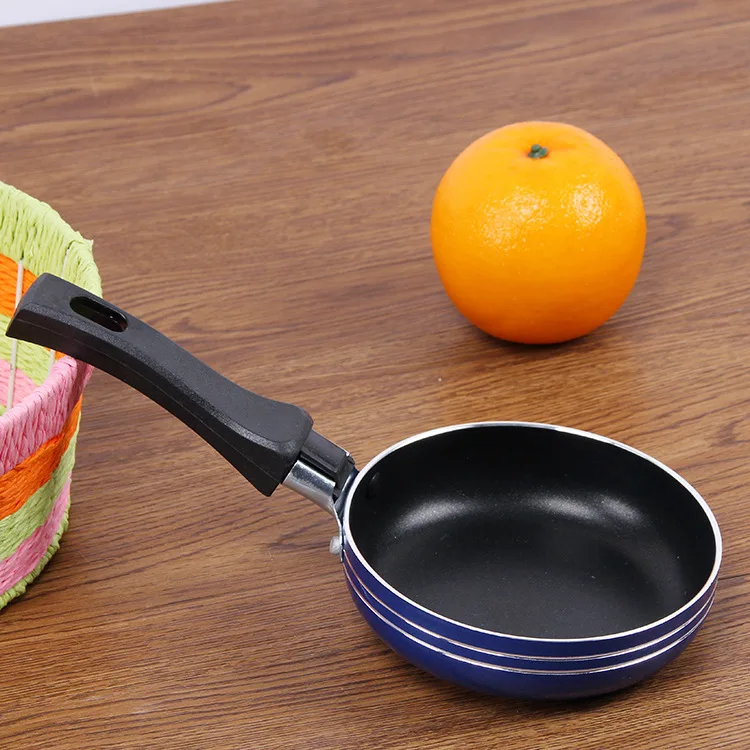 Hot sale Plastic Handle Non Stick Stainless Steel Mini Frying Egg Pan